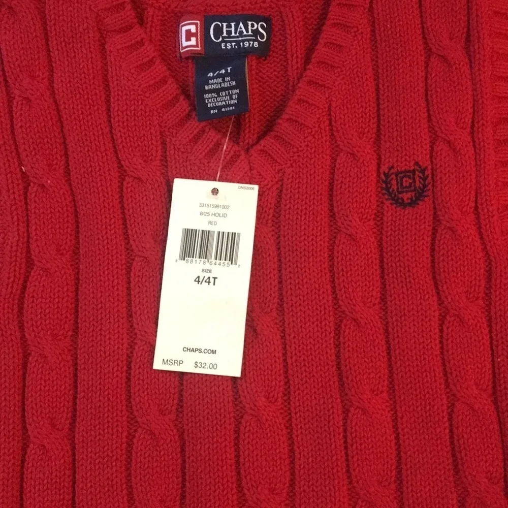 Chaps red sweater vest - Picture 2 of 4